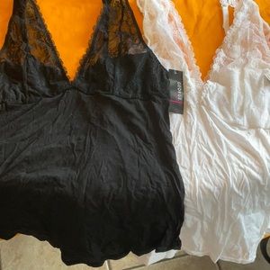 George Ladies V-Neck Lace Top Cami in Size XL, NWT